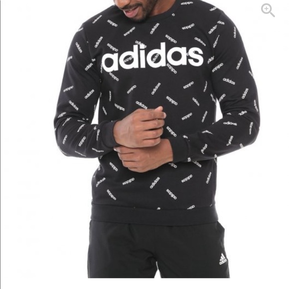 Adidas Y2K Graphic Black Crewneck Size 2X - Picture 3 of 14